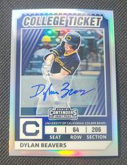 Dylan Beavers [Signature Holo] #10 Baseball Cards 2022 Panini Elite Extra Edition College Tickets Optic Prices