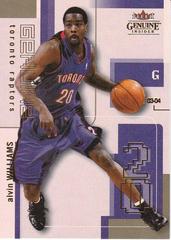 Alvin Williams #88 Basketball Cards 2003 Fleer Genuine Insider Prices