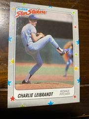 Charlie Leibrandt #31 Baseball Cards 1988 Fleer Star Stickers Prices