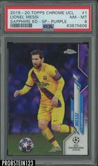 Lionel Messi [SP Purple] Soccer Cards 2019 Topps Chrome UEFA Champions League Sapphire Prices