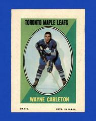 Wayne Carleton Hockey Cards 1970 Topps OPC Sticker Stamps Prices