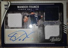 Actual Card | Wander Franco Baseball Cards 2022 Panini Absolute Tools of the Trade 3 Swatch Signatures