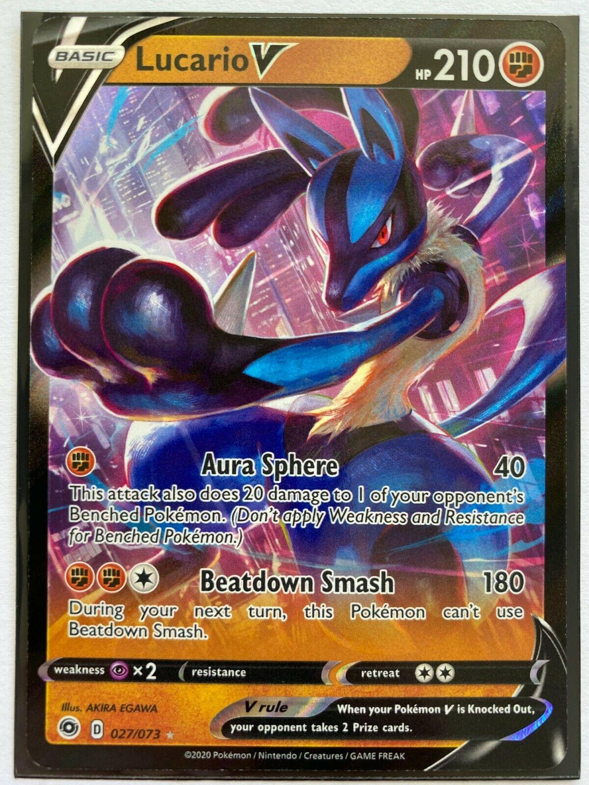 Lucario V #27 Prices | Pokemon Champion's Path | Pokemon Cards