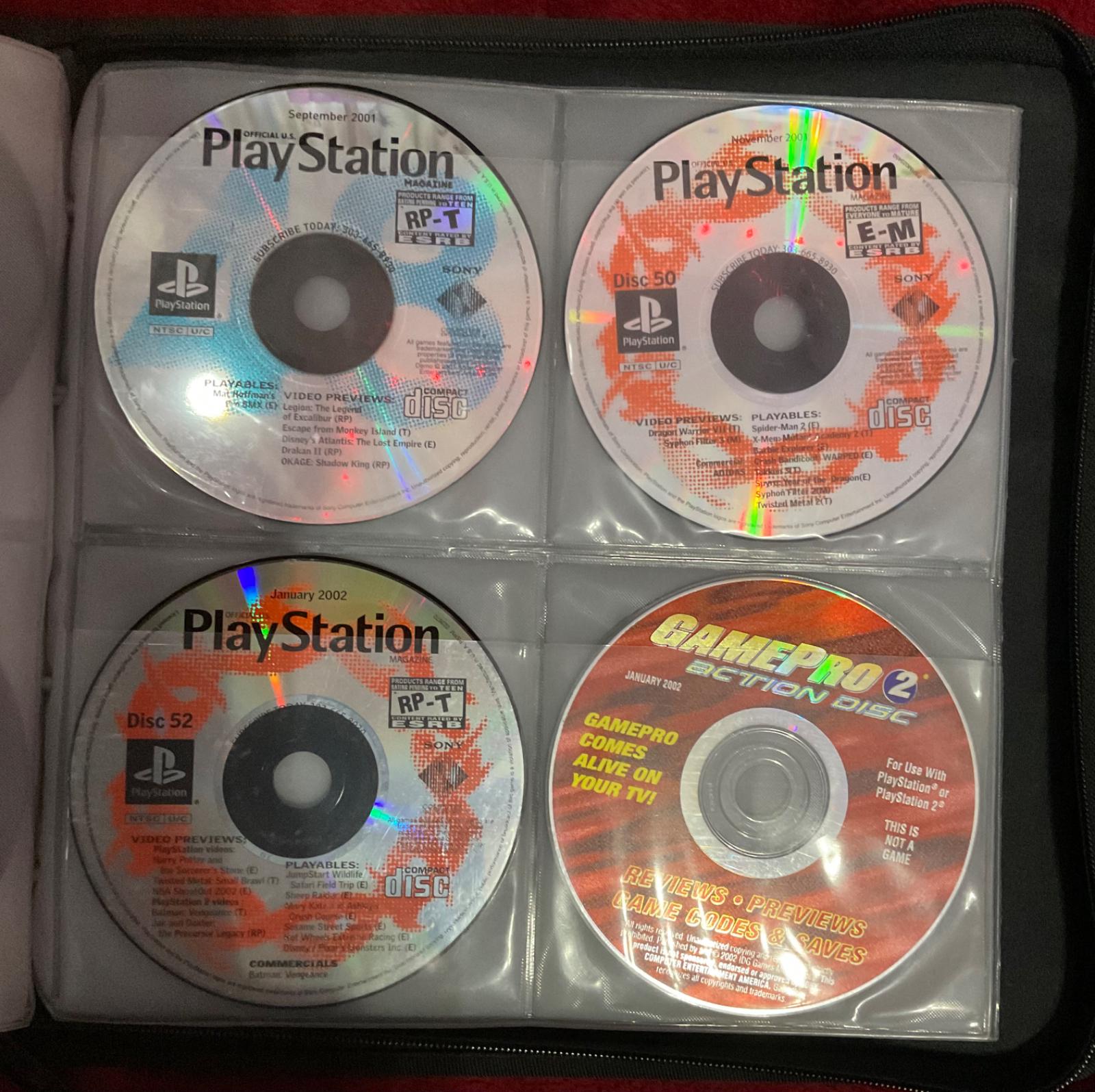 10/10 Official Playstation Magazine Demo Discs
    Discs 48, 50, 52, + Jan 2002 GamePro 2 Action Disc