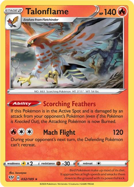 Talonflame #32 Pokemon Darkness Ablaze