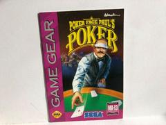 Poker Face Paul'S Poker - Manual | Poker Face Paul's Poker Sega Game Gear