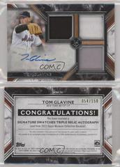 Tom Glavine #SWTRA-TGL Baseball Cards 2022 Topps Museum Collection Single Player Swatches Triple Relic Autographs Prices
