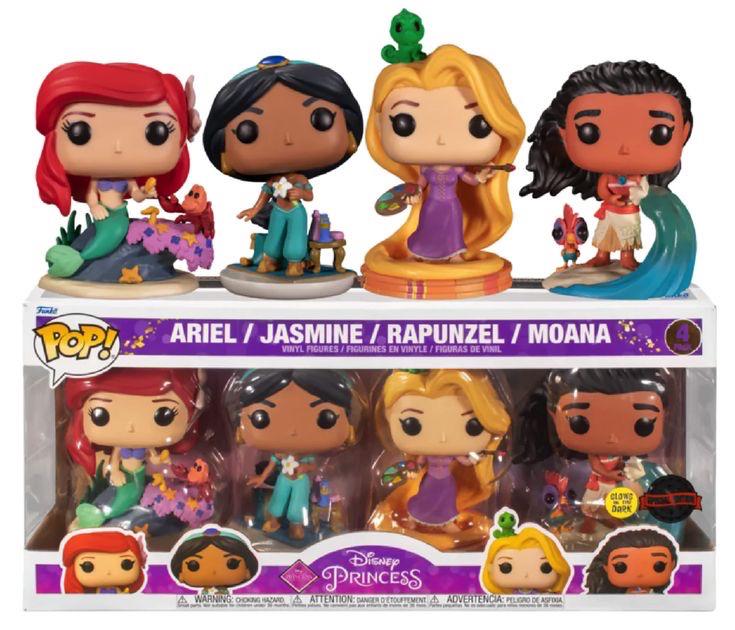 Ariel, Jasmine, Rapunzel, Moana Funko POP Disney