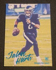Jalen Hurts[Teal] #210 Football Cards 2020 Panini Chronicles Luminance Prices