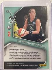Back | Sabrina Ionescu [Green Pulsar Prizm] Basketball Cards 2021 Panini Prizm WNBA Dominance