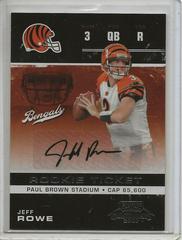 Jeff Rowe [Autograph] #167 Football Cards 2007 Playoff Contenders Prices