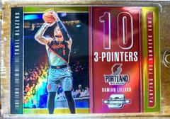 Damian Lillard [Gold] #35 Basketball Cards 2018 Panini Contenders Optic Playing the Numbers Game Prices