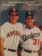 M. Piazza, T. Salmon [R. O. Y. Arm on Shoulder] Baseball Cards 1994 Mother's Cookies Rookie of the Year Prices
