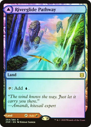 Riverglide Pathway & Lavaglide Pathway [Foil] Magic Zendikar Rising