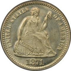 1871 [PROOF] Coins Seated Liberty Half Dime Prices