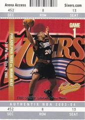 Eric Snow Basketball Cards 2003 Fleer Authentix Prices