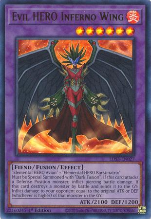 Evil HERO Inferno Wing LDS3-EN027 YuGiOh Legendary Duelists: Season 3