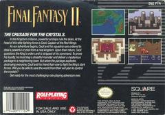 Final Fantasy II - Back | Final Fantasy II Super Nintendo