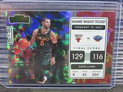 Zach LaVine [Cracked Ice] #9 Basketball Cards 2021 Panini Contenders Game Night Ticket Prices