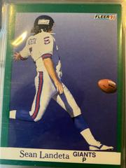 Sean Landeta #315 Football Cards 1991 Fleer Prices