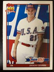 Jason Giambi #45T Baseball Cards 1991 Topps Traded Tiffany Prices