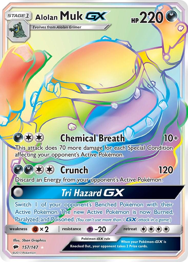 Alolan Muk GX #157 Pokemon Burning Shadows