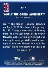 Card Back | Wally the Green Monster Baseball Cards 2023 Topps Big League Mascots