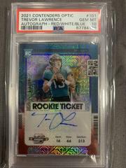 Trevor Lawrence [Autograph Red White Blue] #101 Football Cards 2021 Panini Contenders Optic Prices