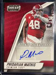 Phidrian Mathis Football Cards 2022 Panini Chronicles Draft Picks Threads Rookie Signatures Prices