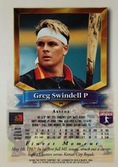 Rear | Greg Swindell Baseball Cards 1994 Topps Traded Finest Inserts