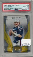 Tom Brady [Mirror Gold] #82 Football Cards 2008 Leaf Certified Materials Prices