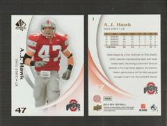 A.J. Hawk #1 Football Cards 2010 SP Authentic Prices