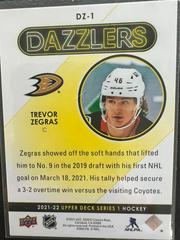 Back Of Card | Trevor Zegras [Purple] Hockey Cards 2021 Upper Deck Dazzlers