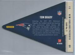 Back Of Card | Tom Brady Football Cards 2012 Panini Rookies & Stars Player Pennants