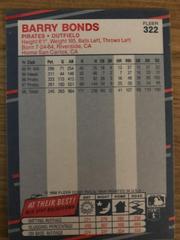 Back Of Card | Barry Bonds Baseball Cards 1988 Fleer