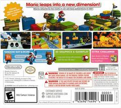 Back Of Case | Super Mario 3D Land [Nintendo Selects] Nintendo 3DS