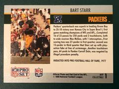 Card Back | Bart Starr Football Cards 1990 Pro Set Super Bowl MVP