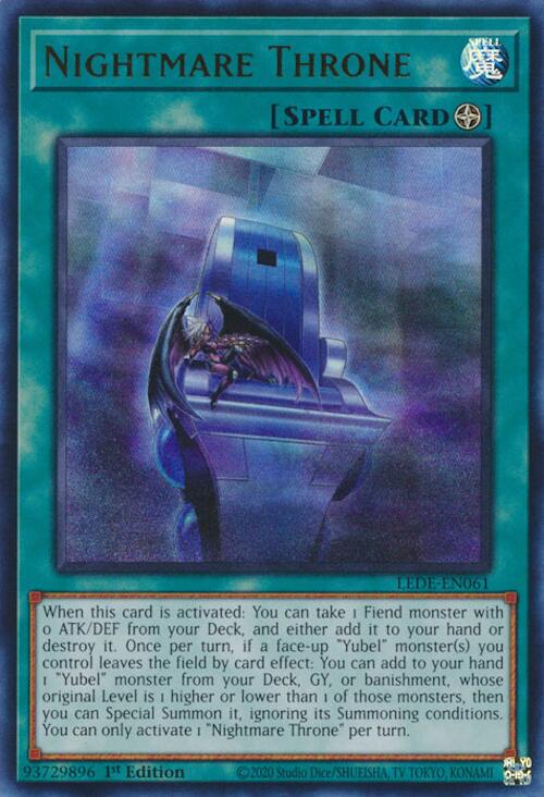 Nightmare Throne LEDE-EN061 YuGiOh Legacy of Destruction