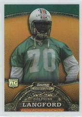 Kendall Langford [Gold Refractor] Football Cards 2008 Bowman Sterling Prices