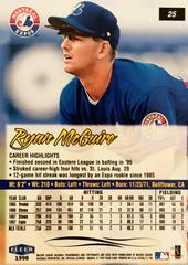 Rear | Ryan McGuire Baseball Cards 1998 Ultra