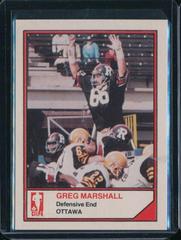 Greg Marshall Football Cards 1983 Jogo CFL Limited Prices