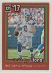 Matthew Stafford [Red] #28 Football Cards 2017 Panini Donruss Optic 1981 Tribute Prices