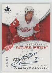 Jonathan Ericsson [Autograph] #230 Hockey Cards 2008 SP Authentic Prices