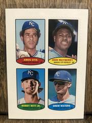 Front Of Card | Amos Otis, John Mayberry, Bobby Witt Jr. , Drew Waters Baseball Cards 2023 Topps Heritage 1974 Stamps