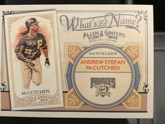 Andrew McCutchen Baseball Cards 2012 Topps Allen & Ginter What's in A Name Prices