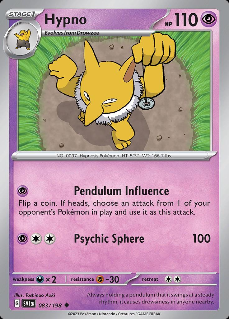 Hypno 83 Prices Pokemon Scarlet Violet Pokemon Cards