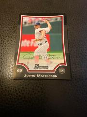 Justin Masterson #49 Baseball Cards 2009 Bowman Chrome Prices