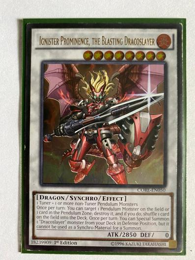 Ignister Prominence, the Blasting Dracoslayer [Ultimate Rare 1st Edition] CORE-EN050 photo