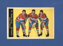 C. Provost, P. Goyette, A. Pronovost Hockey Cards 1960 Parkhurst Prices