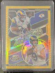 Aaron Donald, Matthew Stafford [Gold] #XO-21 Football Cards 2021 Panini Contenders Optic Xs and Os Prices